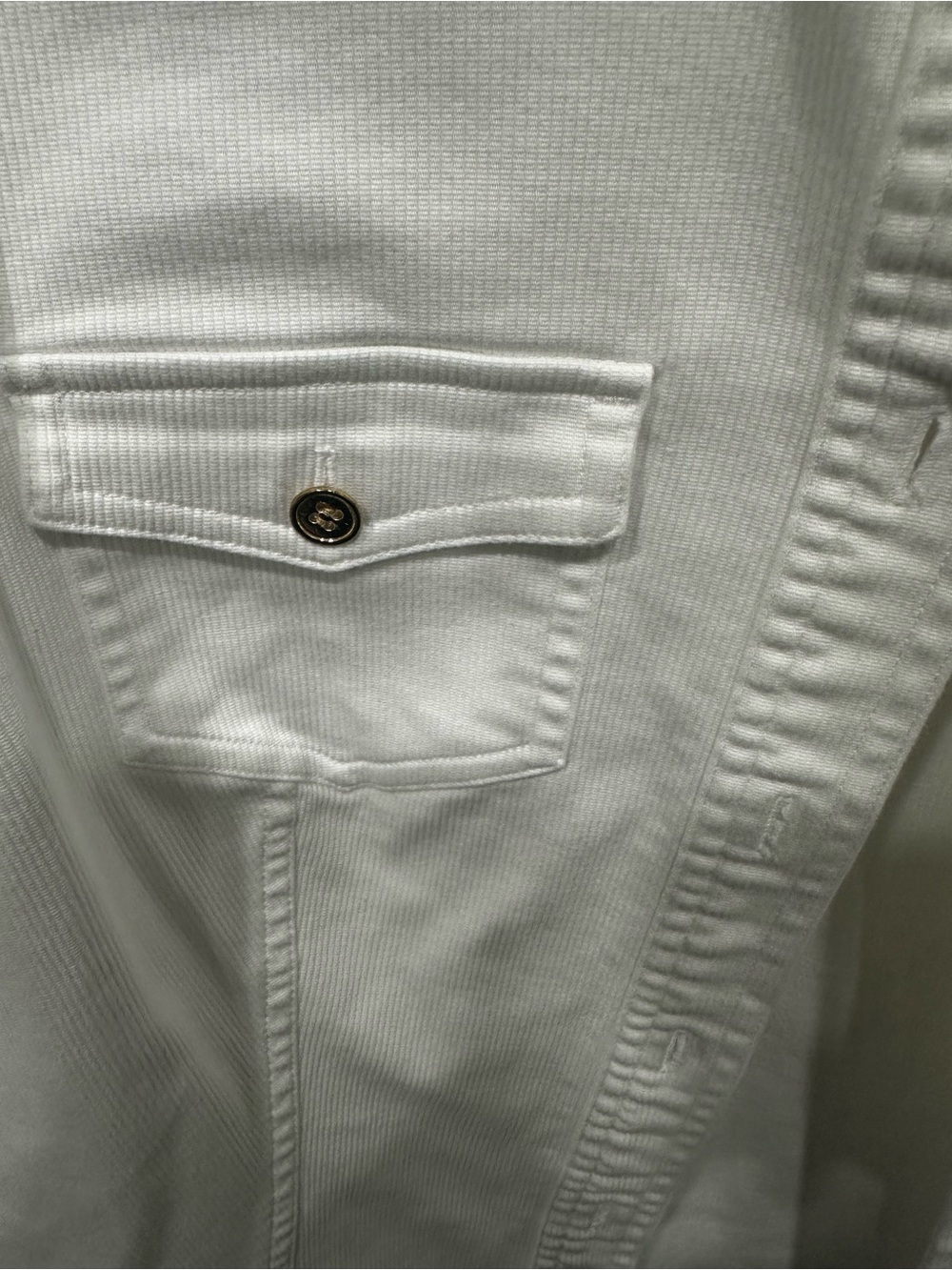 Charter Club White Ribbed Button-Front Jacket - Picture 3 of 6